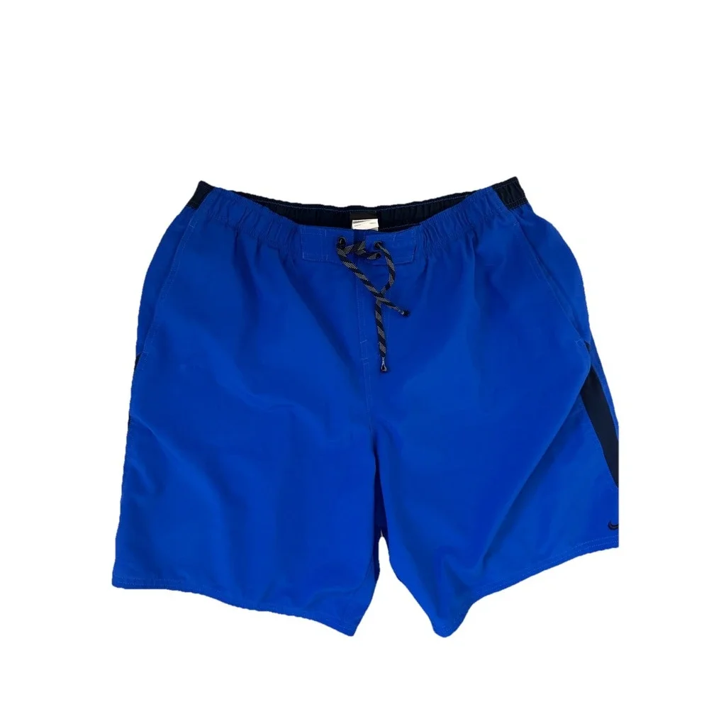 Nike Mens Repel Swimming Shorts Trunks Water Repellent Color Block Blue Size XXL
